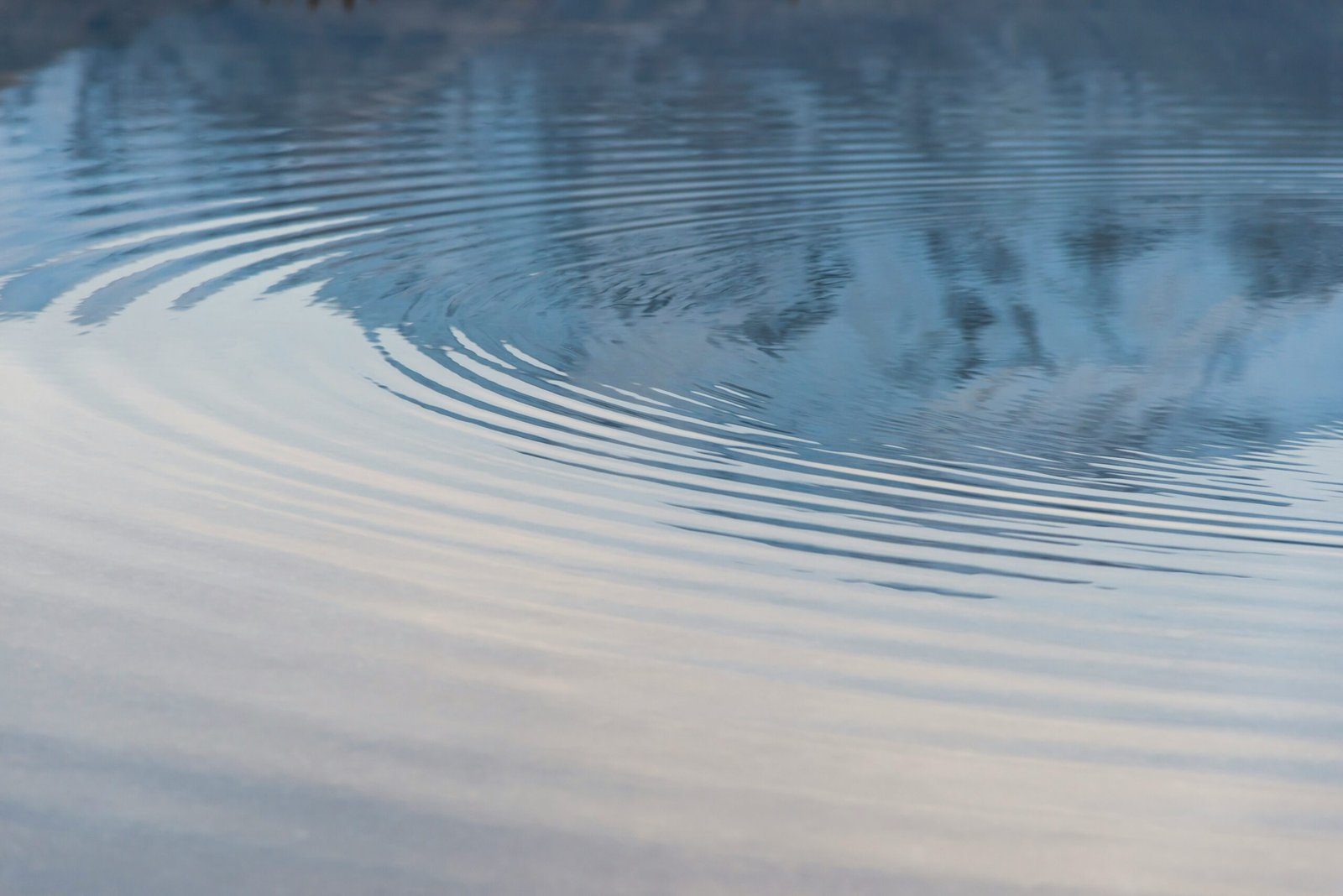 Ripples spreading across water