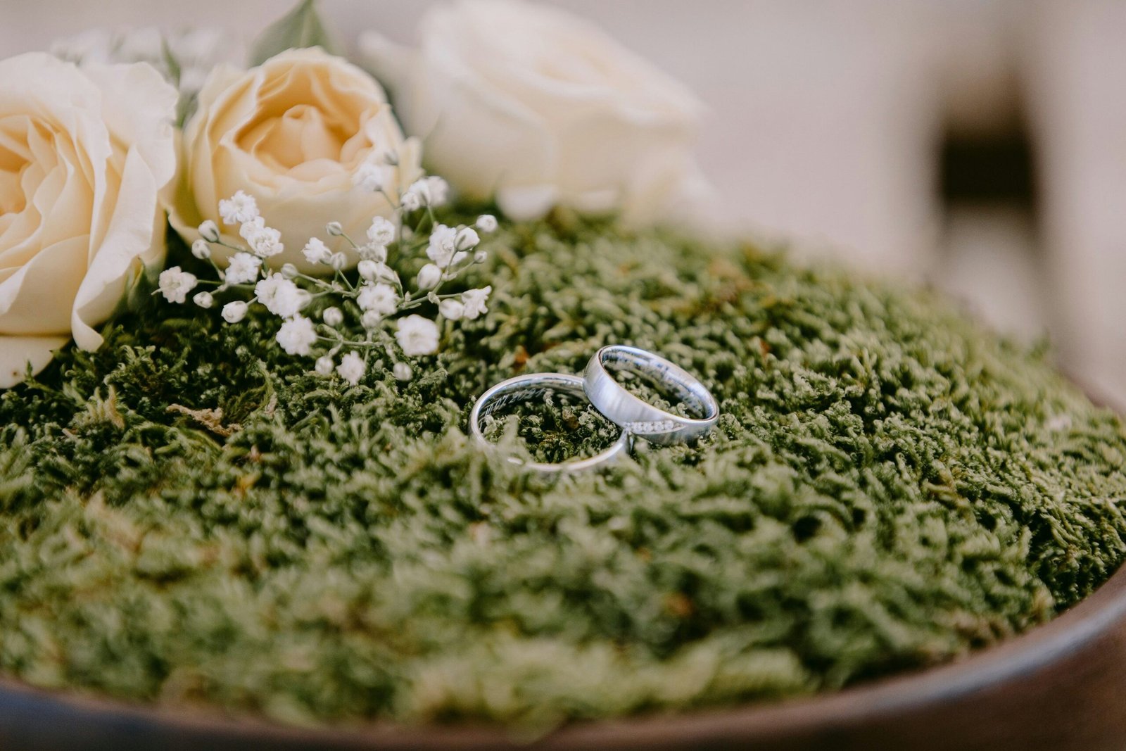 Two silver wedding rings