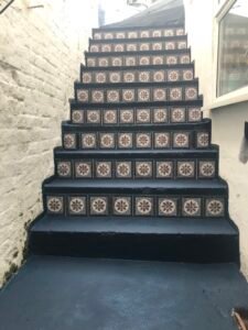 Tiling for Garden Stairs