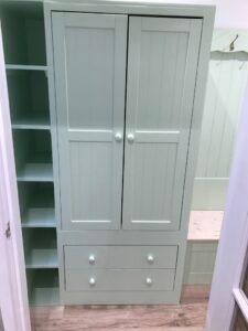 Bespoke Wardrobe Shelving and Coat Stand with Shoe Storage